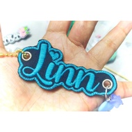 keychain sulam tagging key fob tagging tyso label kain label tudung tag