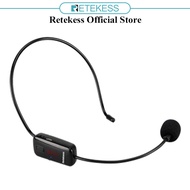 Retekess TR503 Wireless Microphone Headset FM Hands-Free with Rechargeable Battery for Voice Amplifi