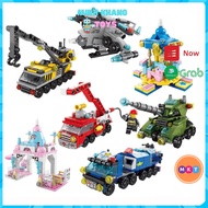 [MID SIZE] Police Car / Airplane / Tank / Castle / 6-in-1 Store Assembly Toy from 131 - 159 MKT Part