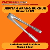 Jepitan Arang Buhur Ukuran 15 Cm Bahan Stainless Warna Silver
