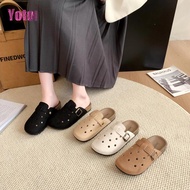YOTO Casual Clogs Sandals For Women Comfort Perforated Breathable Half Slippers
