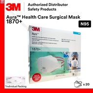 3M Aura™ Health Care Particulate Respirator and Surgical Mask 1870+ / N95 / HEADBAND TYPE [20pcs / b