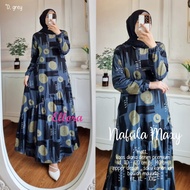 Nabsila Maxy Gamis Kaos Diana Denim Premium