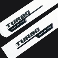Letter Emblem For Turbo 4matic AMG Badge Fender Supercharge Logo Car Styling Sticker for Mercedes Be