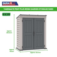 Duramax YardMate Pent PLUS Garden Storage Shed 5x3ft