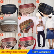 Women Bags COACH Waist Bags &amp; Chest Bags Leather Signature Canvas Women Pouch 39939 39937 852 73939