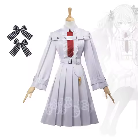 Anime Project Sekai Colorful Stage! Role Play Halloween Outfit For Women White Miku Cosplay Costume 