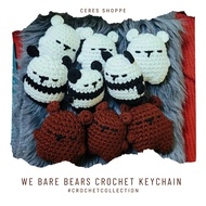 We Bare Bears Crochet Keychain Grizzly Bear Ice Bear Panda