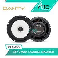 [Limited Edition] DANTY DT-6000C 6.5" 2-Way Coaxial Speaker 120W Car Audio Speaker White