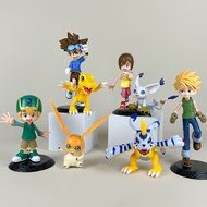 Digimon Anime Peripherals Taichi Yagami Agumon Gabumon Figure Model Ornament Set Gift