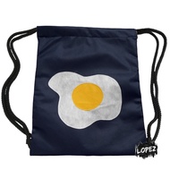 MATA Cow's Eye Egg Net Bag Food Fried Egg Drawstring Bag Food Lopez Egg Backpack/