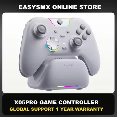Wireless Gamepad EasySMX X05Pro Charging Dock Controller Compatible with EA Sports FC 26/Football Ma