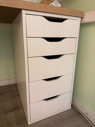IKEA ALEX Drawer Unit 實木五桶櫃
