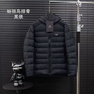 Arcteryx始祖鳥 THORIUM Hoody 純色連帽拉鍊戶外保暖排骨羽絨服外套（香港發貨）