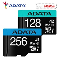 ADATA SDXC Micro Card 32GB 64GB 128GB 256GB V10 A1 U1 Class 10 UHS I การ์ดความจำการ์ด microSD การ์ดเก็บแฟลชการ์ดสำหรับโทรศัพท์