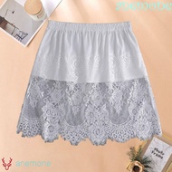 ANEMONE Women's Lace Underskirt Slips, Embroidery Flower Anti-glare Short Safety Skirt Petticoat, Fa