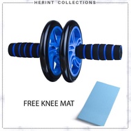 Easy Home Fitness Workout Gym Equipment  6 Pack Training Muscles Exercise Double Wheel Abs Roller Wi