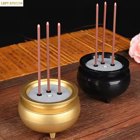 USB charging style electronic incense burner, Home offering Buddha 3 column incense, Simulation ince