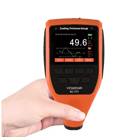 EC-777 Automotive Digital Coating Thickness Gauge 2.4 Inch Colorful Screen Car Paint Tester Plastic 