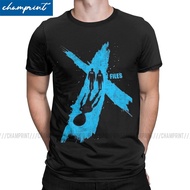 Fashion T-Shirt The X-Files T Shirt Men Cotton Novelty T-Shirts Round Neck Scully Mulder Ufo Aliens 