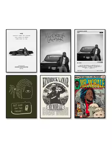 Hip Hop Rapper Kendrick Lamar GNX New Music Album Anime Poster Canvas Painting Wall Art Pictures Hom