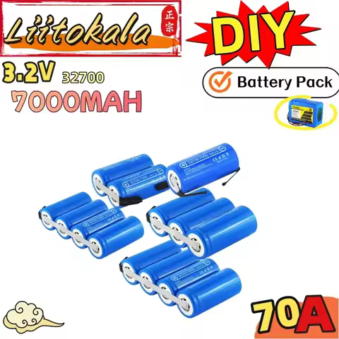 LiitoKala 70A 3.2v 32700 7AH 14AH 21A 28AH 35AH lifepo4 battery 5C family appliance DIY 12V 24V 36V 