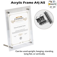 TRENY Acrylic Photo Frame A4 Standing Acrylic Certificate Poste Frame / Advertisement Display