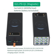 Portable DIY Mobile Power Box External 21x18650 5V Solder-Free Battery Charging Storage Box Case USB