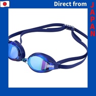【FINA approved】 arena racing swimming goggles for both men and women【Q-CHAKU2】Silver x Smoke x Black x Black Free size mirror lens anti-fog (リノン function) AGL-370M