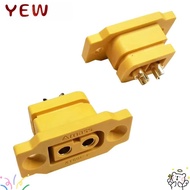 YYE 5pcs XT60E Male Plug, Plastic Yellow XT60E Connector,  RC Drone Accessories Mountable AMASS XT60