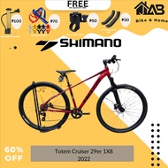 JAB.[High-end]. Totem Cruiser 29er 1X8 2022 MOUNTAIN BIKE Ultra light Alloy Frame  Shimano m315 1x8 