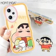 (ผู้ถือฟรี) เคส Hontinga สำหรับ Realme 9 Pro + 5G 9 Pro Plus 9i Realme 8 5G Realme 2 Pro เคสใสสีเทียน Shin-Chan เคสยางกันกระแทกเต็มตัวทำจากซิลิโคนนิ่มสำหรับเด็กผู้หญิง