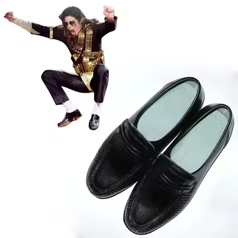 Deluxe Michael Jackson Billie Jean Cosplay Shoes Michael Jackson Performance Modern Dance Cosplay Sh