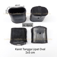 4pcs Karet Kaki Tangga Lipat Alumunium Oval 2x5