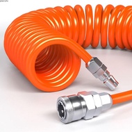 JONY1PH Air Compressor Hose Tube, PU With Connector PU Air Compressor Hose, Flexible PU Recoil Air T