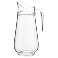 TILLBARINGARE 1.7 ltr Clear Glass Pitcher, Transparent Water Bottle with 1.7 Liter Capacity