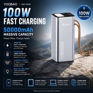 Yoobao H5 Pro 50000mAh 100W PD Fast Charging Power Bank 65W Input Portable Charger with LED Light Ca