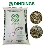 Dindings 790-1/790-2 catfish floating grower fish feed 32%-34% 20kg (makanan ikan keli, dedak ikan)