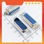 [5 Pieces]- DB15 Male Port 15 Pins Straight 2 Rows Solder Wire Connector