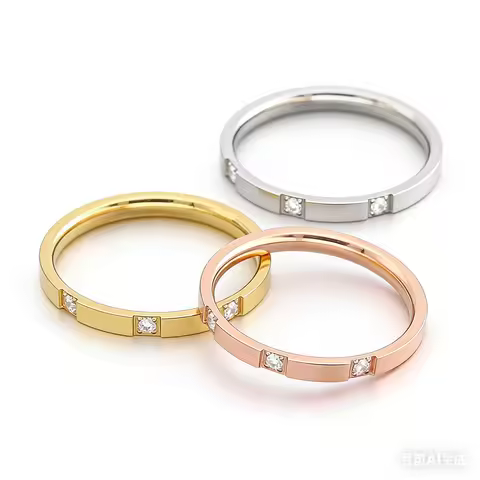 Tarnish Free Dainty Rings Stainless Steel 18K Gold Plated Knuckle Rings For Lady waterproof Minimali