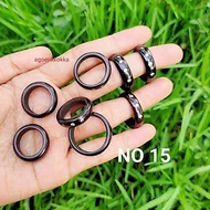 MATA Black 3-eye ring size 15 kokka kaukah
