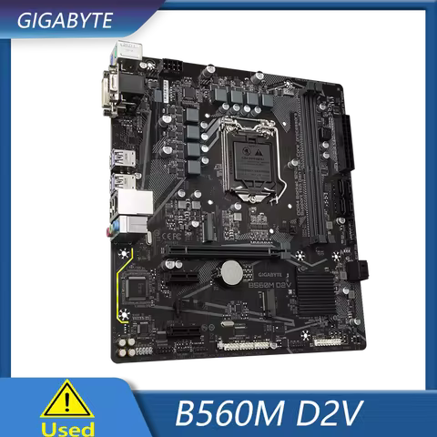 GIGABYTE B560M D2V Ultra Durable Motherboard with Direct 6+2 Phases Digital VRM, Full PCIe 4.0* Desi