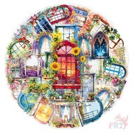 ❀ Ins Healing Flower Windows Series 02 PET Stickers ❀ 50Pcs/Set DIY Fashion Waterproof Kids Rewards 