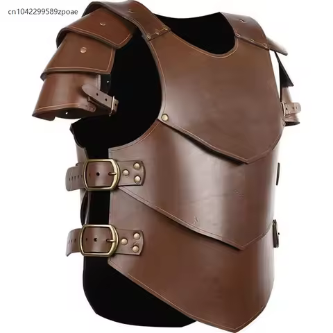 Vintage Medieval Steampunk Renaissance Viking Warrior Armor Cosplay Leather Armor Party Performance 