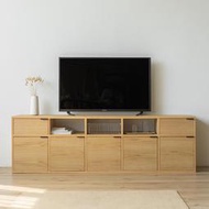 【質量保證】日式電視櫃現代簡約小戶型實木客廳輕奢白橡木組合墻櫃