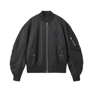 DONSMOKE Basic ปักผู้ชาย Flight Attendant เบสบอลหลวม Fit เสื้อไนลอน All-Season Neutral เส้นใยสังเครา