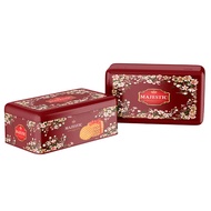 [TẾT 2023] Bánh Bơ Trứng Hạnh Nhân MAJESTIC Hộp Thiếc Hoa Đỏ Indo - 195g