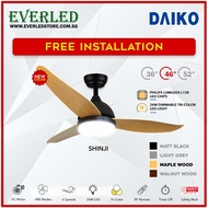 [FREE INSTALLATION] DAIKO Shinji 36"/46"/52" DC Ceiling Fan (with 24W Dimmable Tri-Color LED Powered by Philips)