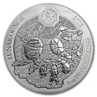 Rwanda 50 RWF Lunar Ounce Pig 2019 1 oz .999 Silver Coin 1oz