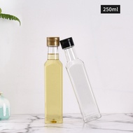 Botol minyak plastik segi empat 250ml, pembungkusan bahan perasa cecair, arak masak, kicap, botol pl